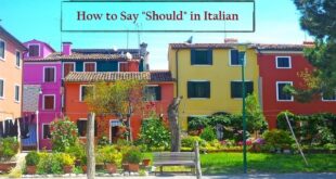 A bench on an Italian street where people can sit and discuss possibilities with the Italian verb dovere in the conditional tense.