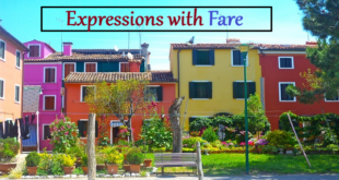 Sit on a park bench in Italy and learn Italian expressions that use the verb "fare."